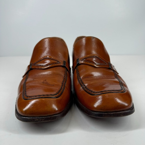 Vintage Barker of Earls Barton Men\'s 8/UK 7E Brown Leather Slip-On Loafer Shoes main image 13